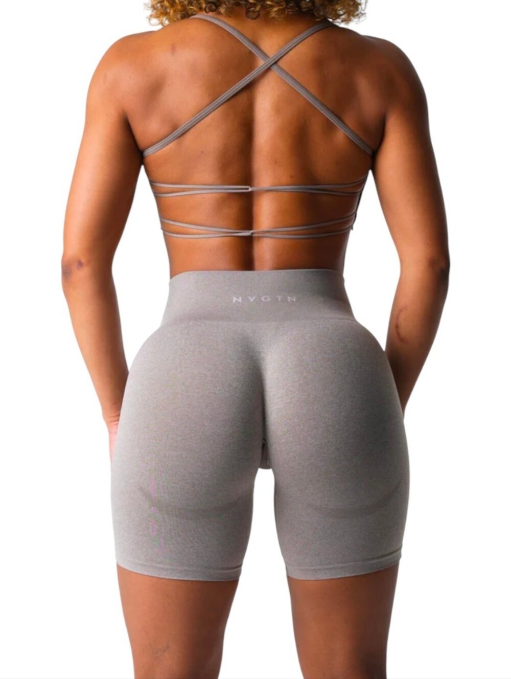 NVGTN Contour Seamless Shorts Taupe Brown Women's XS